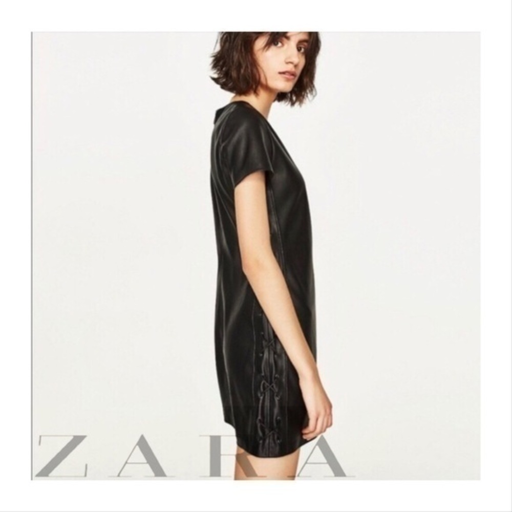 Zara collection side lace up dress NWT